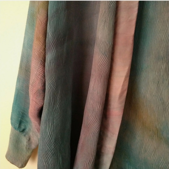 Art To Wear Silk Kimono Jacket Topper Dova Silk - Picture 4 of 7